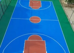 5 Layer Acrylic Sports Floor Coating with Rubber Cushion Coating